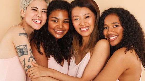 women smiling